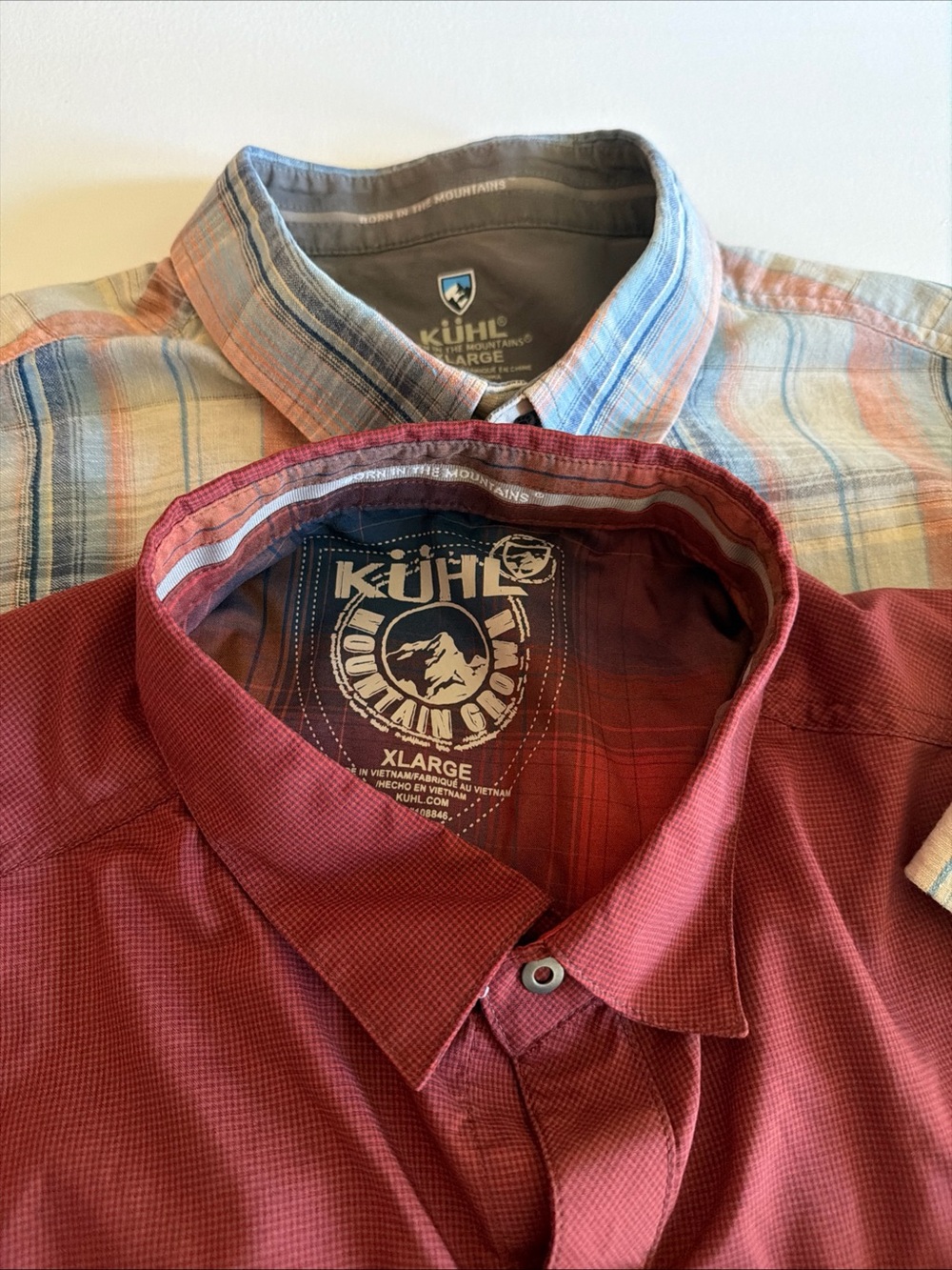 Lot of 2 Kuhl Response Hiking Shirts Men’s XL Short Skeeve Button Up. Box55